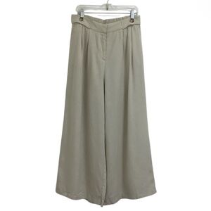 Bar III Cream Wide-Leg Pants Trousers size L Color Sand linen blend